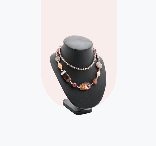 Crystal Pendant Necklace Set