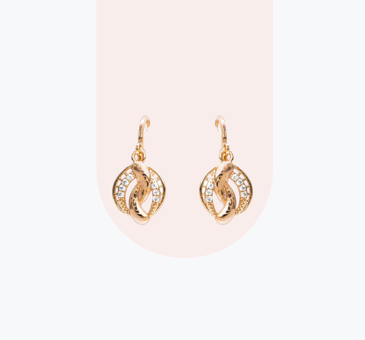 Gold and Emerald Drop Earrings